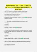 Police Process Test 1 Exam UPDATED  ACTUAL QUESTIONS AND CORRECT  ANSWERS