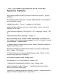 COSC 275 EXAM 2 QUESTIONS WITH VERIFIED ACCURATE ANSWERS