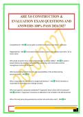 ARE 5&period;0 CONSTRUCTION & EVALUATION EXAM QUESTIONS AND ANSWERS 100&percnt; PASS 2026&sol;2027