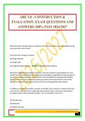 ARE 5&period;0 - CONSTRUCTION & EVALUATION&period; EXAM QUESTIONS AND ANSWERS 100&percnt; PASS 2026&sol;2027