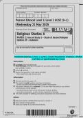 Pearson Edexcel Level 1&sol;Level 2 GCSE Religious Studies A Paper 2 Option 2F Questions &ndash; May 2025