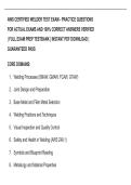 AWS CERTIFIED WELDER TEST EXAM - PRACTICE QUESTIONS  FOR ACTUAL EXAMS AND 100&percnt; CORRECT ANSWERS VERIFIED  &vert; FULL EXAM PREP TESTBANK &vert; INSTANT PDF DOWNLOAD &vert;  GUARANTEED PASS