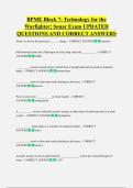 BPME Block 7- Technology for the  Warfighter&colon; Sonar Exam UPDATED  QUESTIONS AND CORRECT ANSWERS