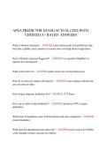 APEA PREDICTOR EXAM &lpar;ACTUAL&rpar; 2026 WITH  VERIFIED A&plus; RATED ANSWERS