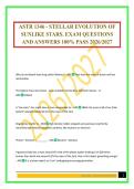 ASTR 1346 - STELLAR EVOLUTION OF SUNLIKE STARS&period; EXAM QUESTIONS AND ANSWERS 100&percnt; PASS 2026&sol;2027