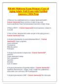 NR 601 Midterm Exam Primary Care of Aging Adult &ndash; Full Exam with Verified Answers 2026 Prep Study Material
