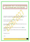 ASTRONOMY TEST 1 EXAM QUESTIONS AND ANSWERS 100&percnt; PASS 2026&sol;2027