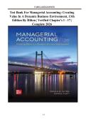 TEST BANK For Managerial Accounting&colon; Creating Value in a Dynamic Business Environment&comma; 13th Edition by Hilton &vert; Verified Chapter's 1 - 17 &vert; Complete latest edition 2026