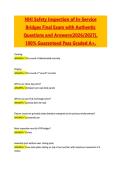 NHI Safety Inspection of In-Service Bridges 2026&sol;2027 Final Exam Complete Material with Authentic Questions and Answers