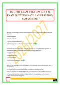 BUL 5810 EXAM 1 REVIEW &lpar;CH 1-8&rpar; EXAM QUESTIONS AND ANSWERS 100&percnt; PASS 2026&sol;2027