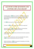 AZ2 STUDY GUIDE QUESTIONS AND ANSWERS 100&percnt; PASS 2026&sol;2027