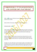 COREPOWER C1 TT EXAM QUESTIONS AND ANSWERS 100&percnt; PASS 2026&sol;2027