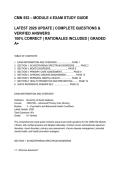 CMN 552 &ndash; MODULE 4 EXAM STUDY GUIDE  LATEST 2026 UPDATE &vert; COMPLETE QUESTIONS & VERIFIED ANSWERS 100&percnt; CORRECT &vert; RATIONALES INCLUDED &vert; GRADED A&plus;