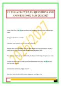 C1 YOGA FLOW EXAM QUESTIONS AND ANSWERS 100&percnt; PASS 2026&sol;2027