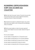 BOOKKEEPING CERTIFICATION REVIEW SCRIPT 2026 ACCURATE Q&A COLLECTION