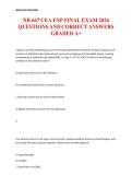NR 667 CEA FNP FINAL EXAM 2026  QUESTIONS AND CORRECT ANSWERS  GRADED A&plus;