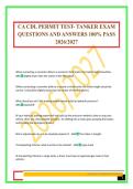 CA CDL PERMIT TEST- TANKER EXAM QUESTIONS AND ANSWERS 100&percnt; PASS 2026&sol;2027