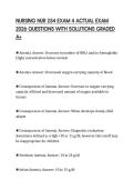 NURSING NUR 254 EXAM 4 ACTUAL EXAM 2026 QUESTIONS WITH SOLUTIONS GRADED A&plus;