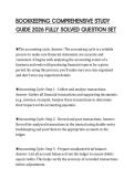 BOOKKEEPING COMPREHENSIVE STUDY GUIDE 2026 FULLY SOLVED QUESTION SET