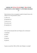 ARDMS SPI FINAL EXAM PREP 2026 STUDY  QUESTIONS AND CORRECT ANSWERS GRADED  A&plus;