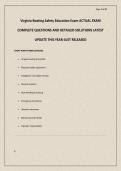 Virginia Boating Safety Education Exam ACTUAL EXAM COMPLETE QUESTIONS AND DETAILED SOLUTIONS LATEST UPDATE THIS YEAR-JUST RELEASED