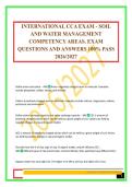 INTERNATIONAL CCA EXAM - SOIL AND WATER MANAGEMENT COMPETENCY AREAS&period; EXAM QUESTIONS AND ANSWERS 100&percnt; PASS 2026&sol;2027