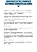 NYS NOTARY PRACTICE EXAMINATION 2026 QUESTIONS WITH ANSWERS GRADED A&plus;