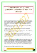 UCSB CHEM 6AL FINAL EXAM QUESTIONS AND ANSWERS 100&percnt; PASS 2026&sol;2027