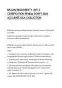 BROOKS BIODIVERSITY UNIT 3 CERTIFICATION REVIEW SCRIPT 2026 ACCURATE Q&A COLLECTION
