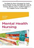 TEST BANK For Davis Advantage for Neeb's Mental Health Nursing&comma; 6th Edition By Linda M&period; Gorman&comma; Robynn Anwar&comma; Verified Chapters 1 - 22&comma; Complete Newest Version
