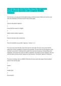 Maternal Child Nursing Care Ch14 Pain Management Exam Revision Question with Complete Reliable Solutions 