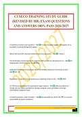 CUSECO TRAINING STUDY GUIDE &lpar;REVISED BY HR&rpar; EXAM QUESTIONS AND ANSWERS 100&percnt; PASS 2026&sol;2027