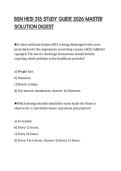 BSN HESI 315 STUDY GUIDE 2026 MASTER SOLUTION DIGEST