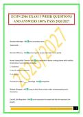 ECON 2306 EXAM 3 WEHR QUESTIONS AND ANSWERS 100&percnt; PASS 2026&sol;2027