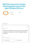 WGU C273 Pre-Assessment Intro to Sociology &vert; 58 Actual Study Questions and Answers &vert; New Update &vert; 2026 Updates &vert; 100&percnt; correct
