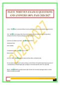 FLETC WRITTEN EXAM &num;2 QUESTIONS AND ANSWERS 100&percnt; PASS 2026&sol;2027