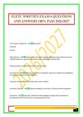 FLETC WRITTEN EXAM 4 QUESTIONS AND ANSWERS 100&percnt; PASS 2026&sol;2027