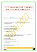 FLETC WRITTEN EXAM &num;1 QUESTIONS AND ANSWERS 100&percnt; PASS 2026&sol;2027