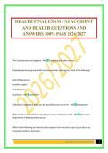 HEALTH FINAL EXAM - NJ ACCIDENT AND HEALTH QUESTIONS AND ANSWERS 100&percnt; PASS 2026&sol;2027
