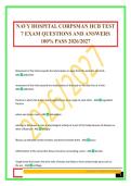 NAVY HOSPITAL CORPSMAN HCB TEST 7 EXAM QUESTIONS AND ANSWERS 100&percnt; PASS 2026&sol;2027