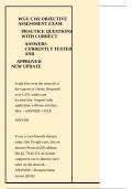WGU C182 OBJECTIVE ASSESSMENT EXAM  PRACTICE QUESTIONS WITH CORRECT  ANSWERS CURRENTLY TESTED AND  APPROVED NEW UPDATE 