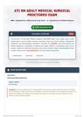 ATI RN ADULT MEDICAL SURGICAL PROCTORED EXAM 270&plus; &lpar;Updated for 2026&rpar; Exam Prep Pack   A&plus; Questions & Verified Answers