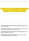 ATI Nurse&rsquo;s Touch Professional Communication&colon; Key Concepts & Study Guide
