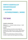 Porth&rsquo;s Essentials of Pathophysiology 5th Ed Test Bank &vert; Pathophysiology MCQs&comma; Disease Process Exam Questions &vert; Nursing TestBank2026