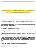 ATI Nurse&rsquo;s Touch Professional Communication&colon; Scenario-Based Exam Practice