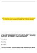 ATI Nurse&rsquo;s Touch Professional Communication&colon; Comprehensive Practice Q&A