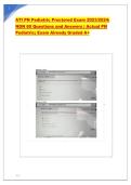 ATI PN Pediatric Proctored Exam 2023&sol;2024&colon; NGN 60 Questions and Answers &vert; Actual PN Pediatric&semi; Exam Already Graded A&plus;