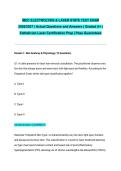 IBEC ELECTROLYSIS & LASER STATE TEST EXAM 2026&sol;2027 &vert; Actual Questions and Answers &vert; Graded A&plus; &vert; Esthetician Laser Certification Prep &vert; Pass Guaranteed