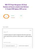 WGU C722 Project Management &vert; 153 Study Questions and Answers complete study Solutions &vert; A&plus; Graded &vert; 2026 Updates &vert; 100&percnt; correct