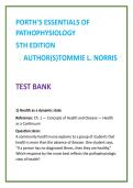 Porth Pathophysiology Test Bank 5th Ed &vert; Nursing TestBank2026 &vert; Disease Process MCQs & Clinical Exam Questions